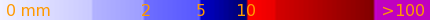 code de couleurs de l'animation radar pluviom&egrave;trique